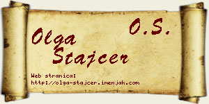 Olga Štajcer vizit kartica